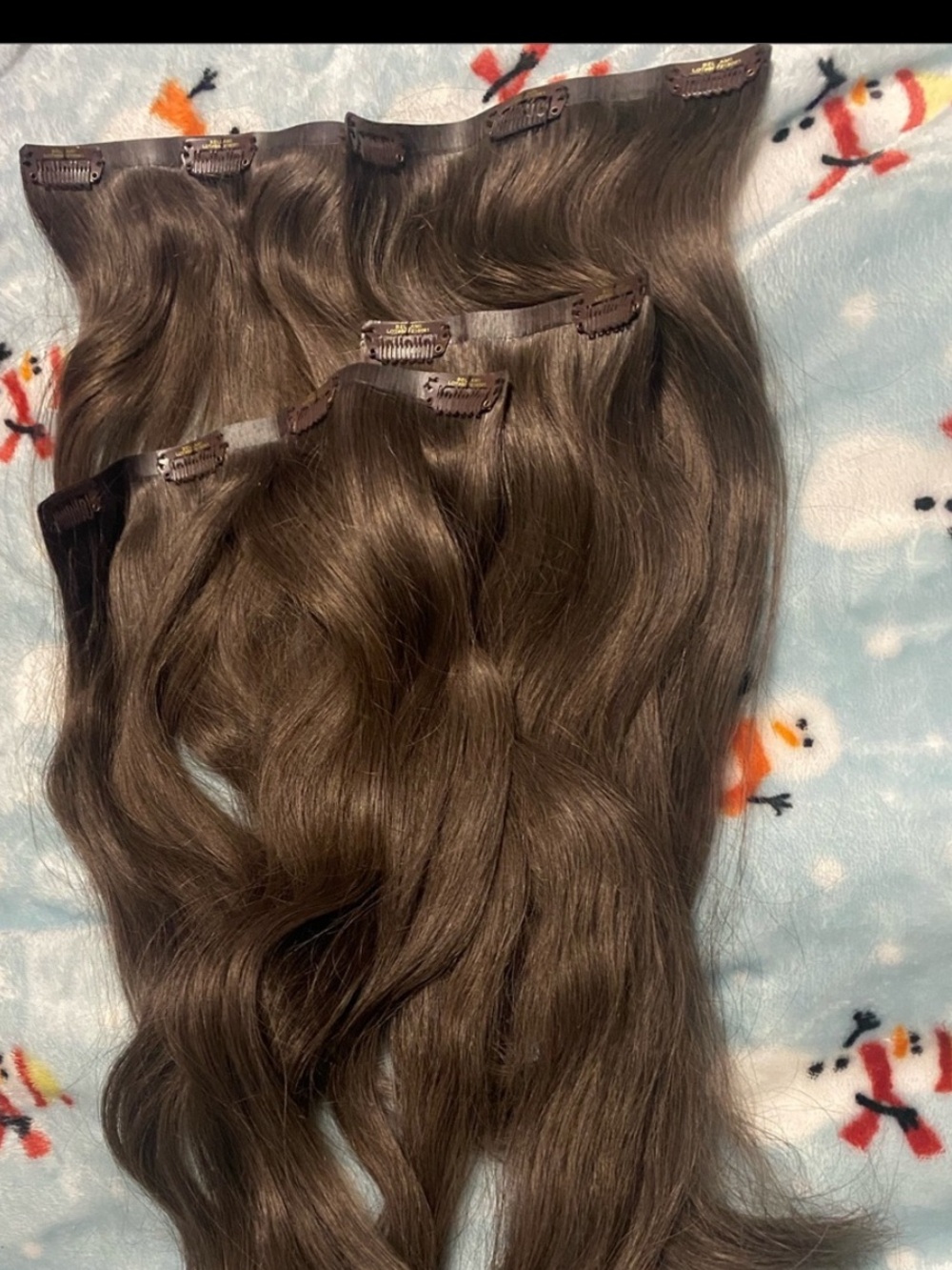 BELLAMI Long Wavy Clip-In Hair Extensions in Natural Brown